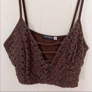 🌸 Brown Earthbound Crop Top